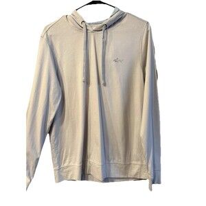 Greg Norman Collection Soft Cotton Shark Hoodie Light Blue Men’s Size S